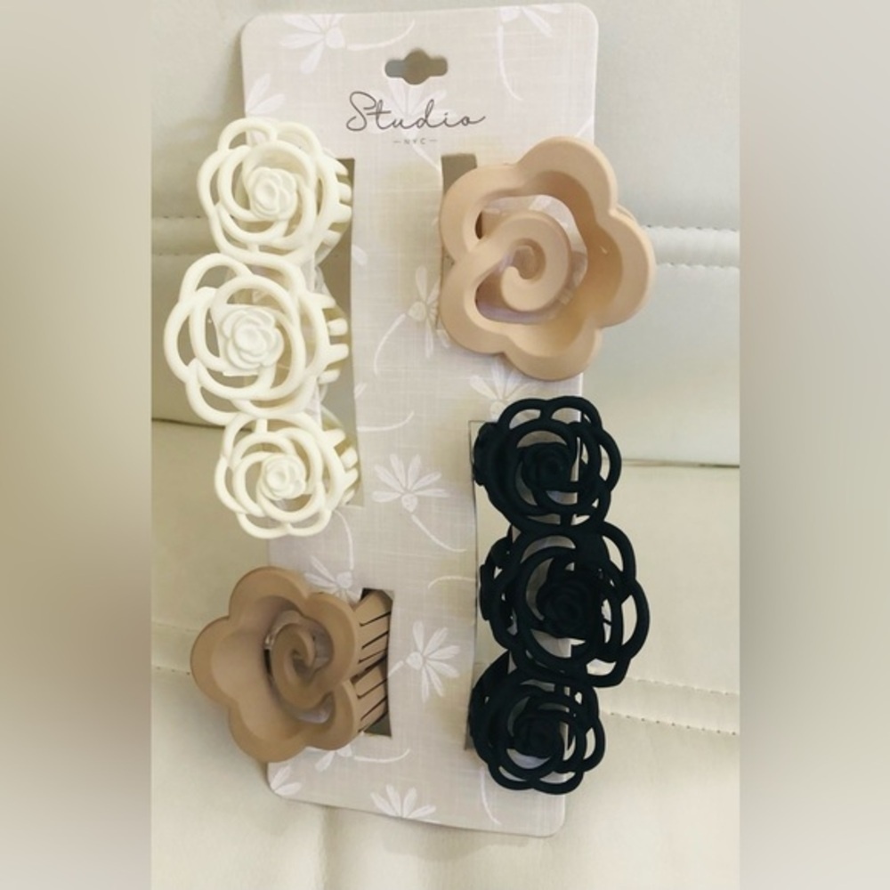 2piece Beautiful 3D pink gold butterfly & oversized‎ hair jaw clip set new - Picture 13 of 13